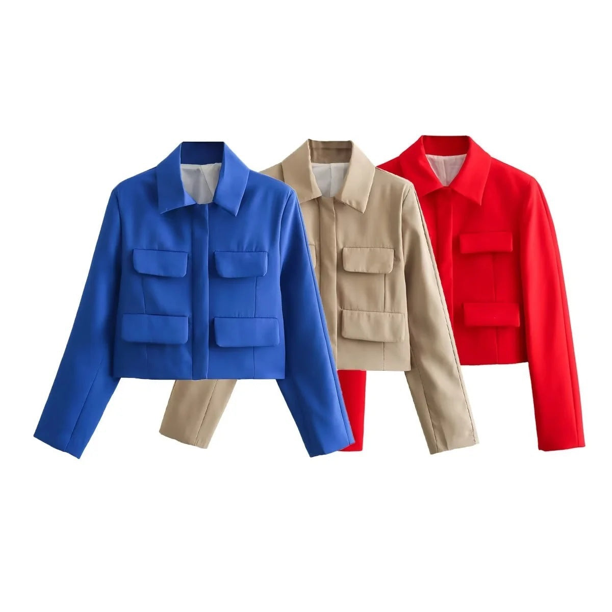 Flip Pocket Casual Women's Clothing Polo Collar Long Sleeve Suit Coat - Bellarte Enchanté Flip Pocket Casual Women's Clothing Polo Collar Long Sleeve Suit Coat